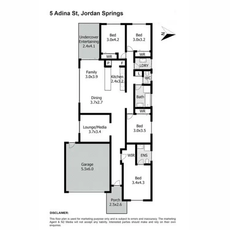 Floorplan of Homely house listing, 5 Adina Street, Jordan Springs NSW 2747