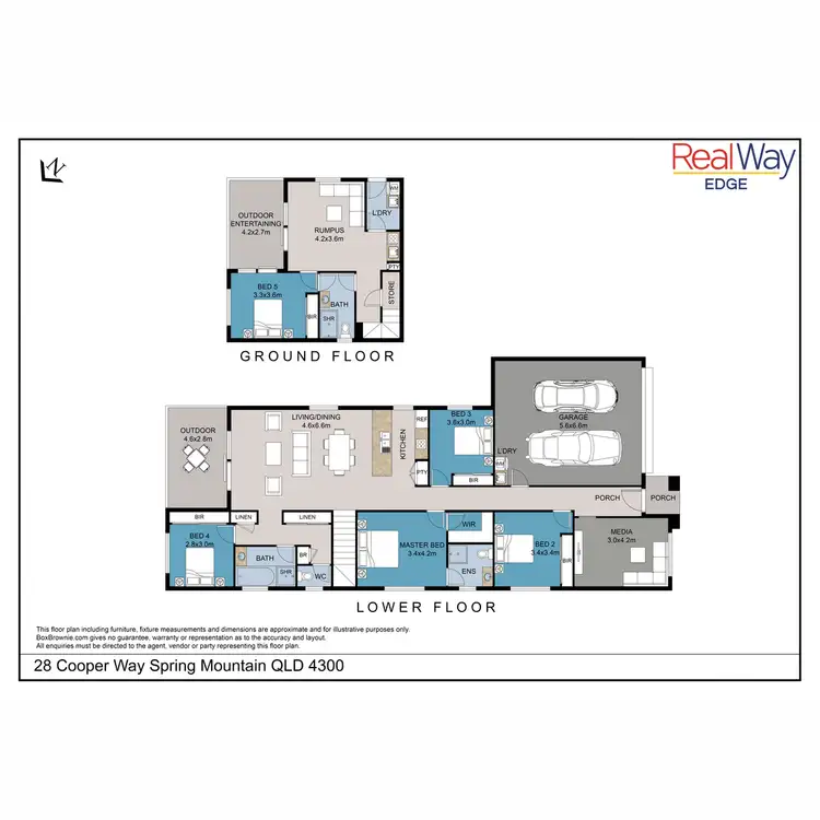 Floorplan of Homely house listing, 28 Cooper Way, Spring Mountain QLD 4300