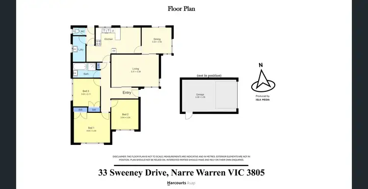 Floorplan of Homely house listing, 33 Sweeney Drive, Narre Warren VIC 3805