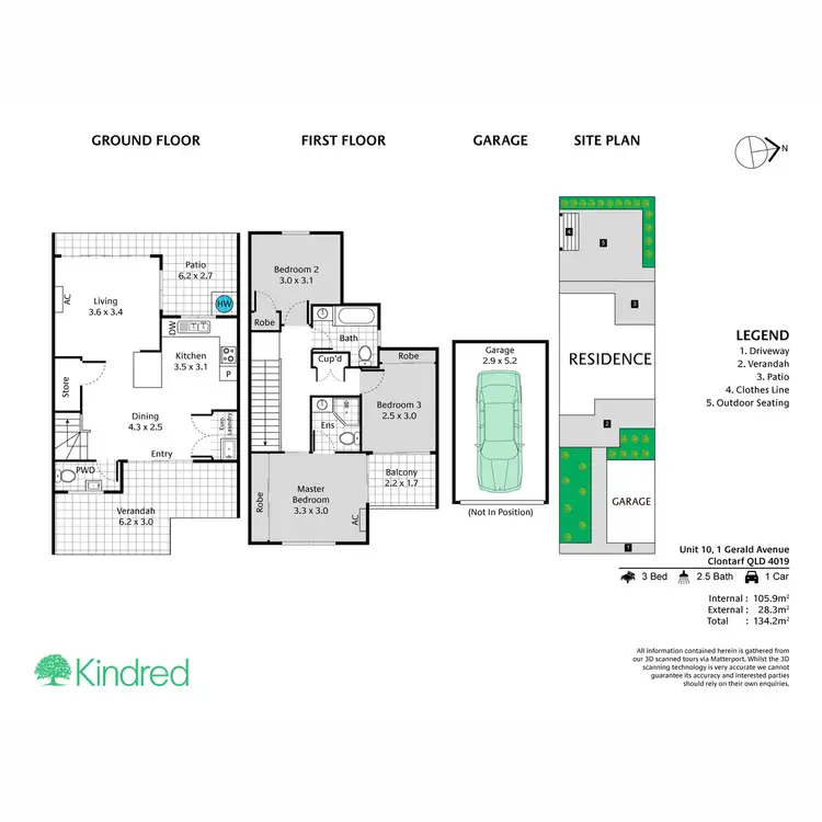 Floorplan of Homely townhouse listing, 10/1 Gerald Avenue, Clontarf QLD 4019