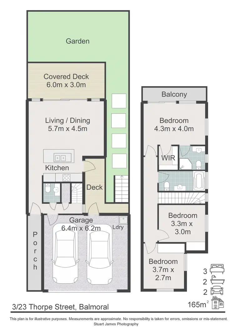 Floorplan of Homely townhouse listing, 3/23 Thorpe Street, Balmoral QLD 4171