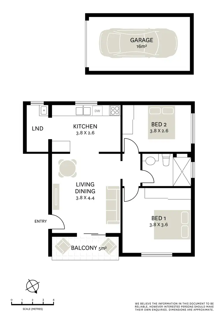 Floorplan of Homely apartment listing, 16/81-83 Trafalgar Street, Stanmore NSW 2048
