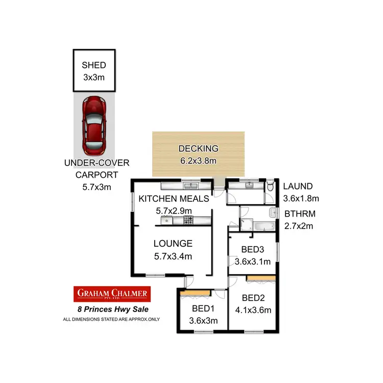 Floorplan of Homely house listing, 8 Princes Highway, Sale VIC 3850