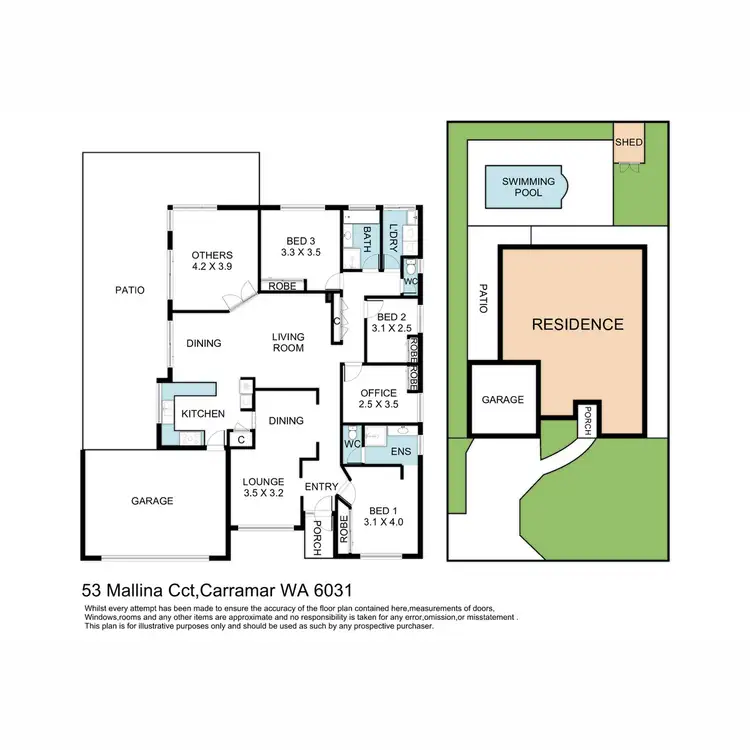 Floorplan of Homely house listing, 53 Mallina Circuit, Carramar WA 6031