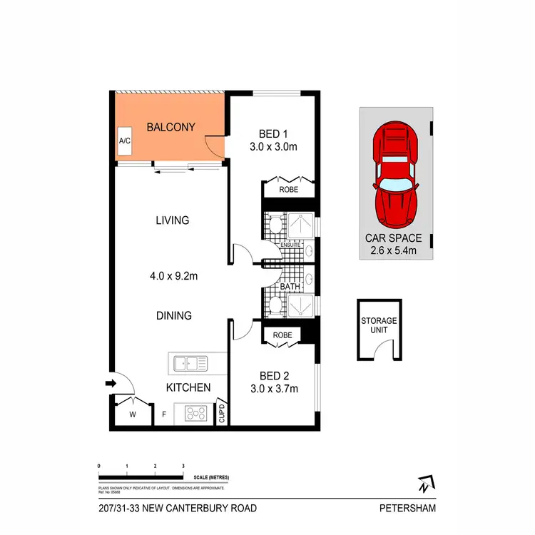 Floorplan of Homely unit listing, 207/31-33 New Canterbury Road, Petersham NSW 2049
