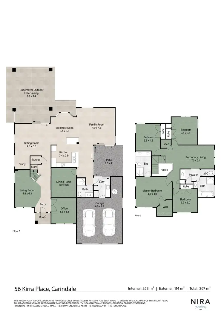 Floorplan of Homely house listing, 56 Kirra Place, Carindale QLD 4152