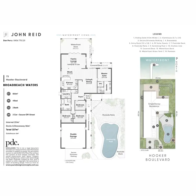 Floorplan of Homely house listing, 73 Hooker Boulevard, Broadbeach Waters QLD 4218