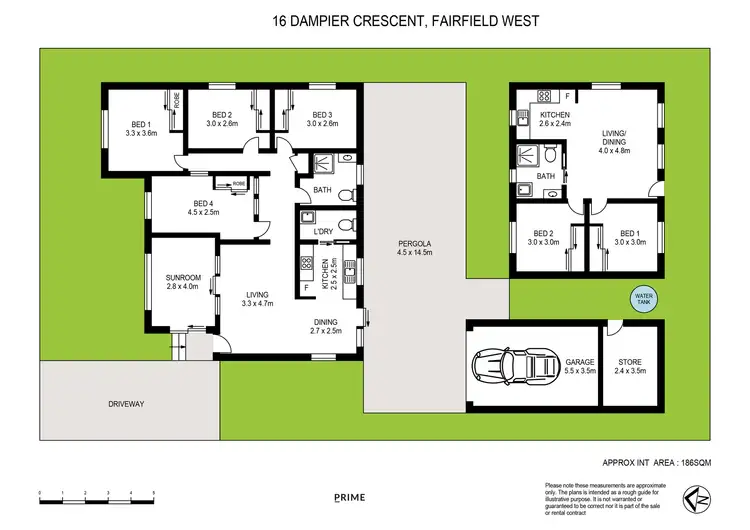 Floorplan of Homely house listing, 16 & 16a Dampier Crescent, Fairfield West NSW 2165