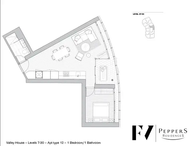 Floorplan of Homely unit listing, 1812/167 Alfred Street, Fortitude Valley QLD 4006