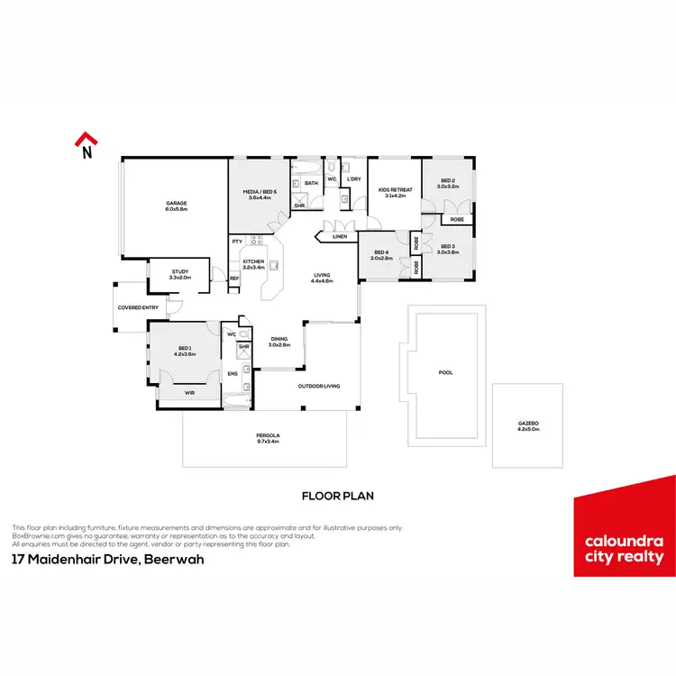 Floorplan of Homely house listing, 17 Maidenhair Drive, Beerwah QLD 4519