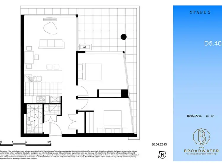 Floorplan of Homely apartment listing, 404/5 Waterways Street, Wentworth Point NSW 2127