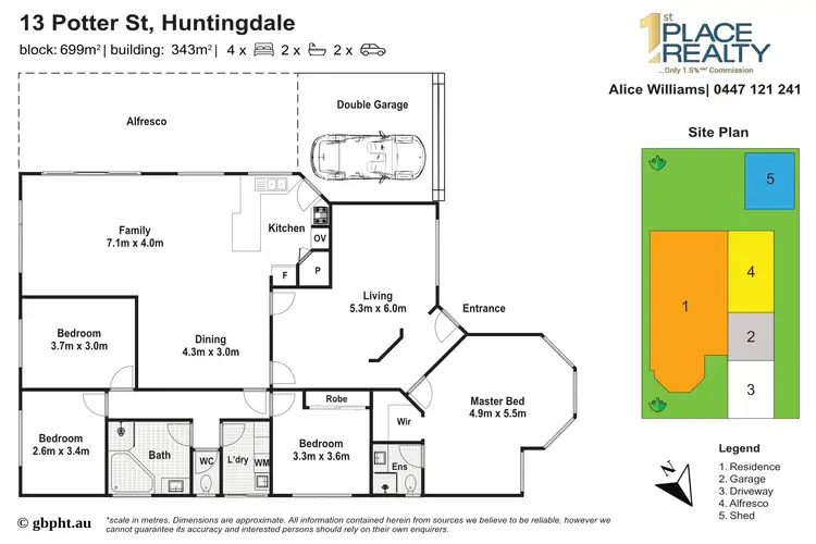 Floorplan of Homely house listing, 13 Potter Street, Huntingdale WA 6110
