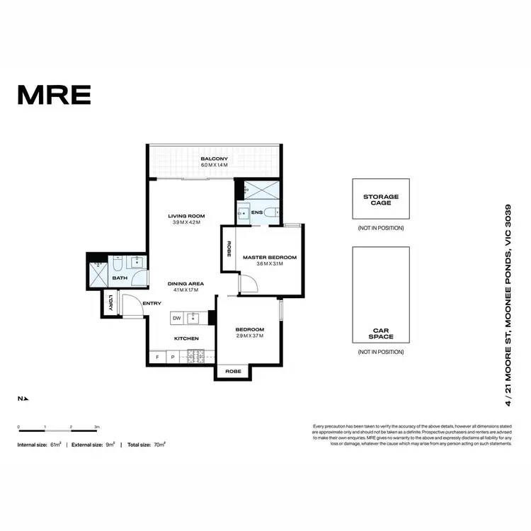 Floorplan of Homely apartment listing, 4/21 Moore Street, Moonee Ponds VIC 3039