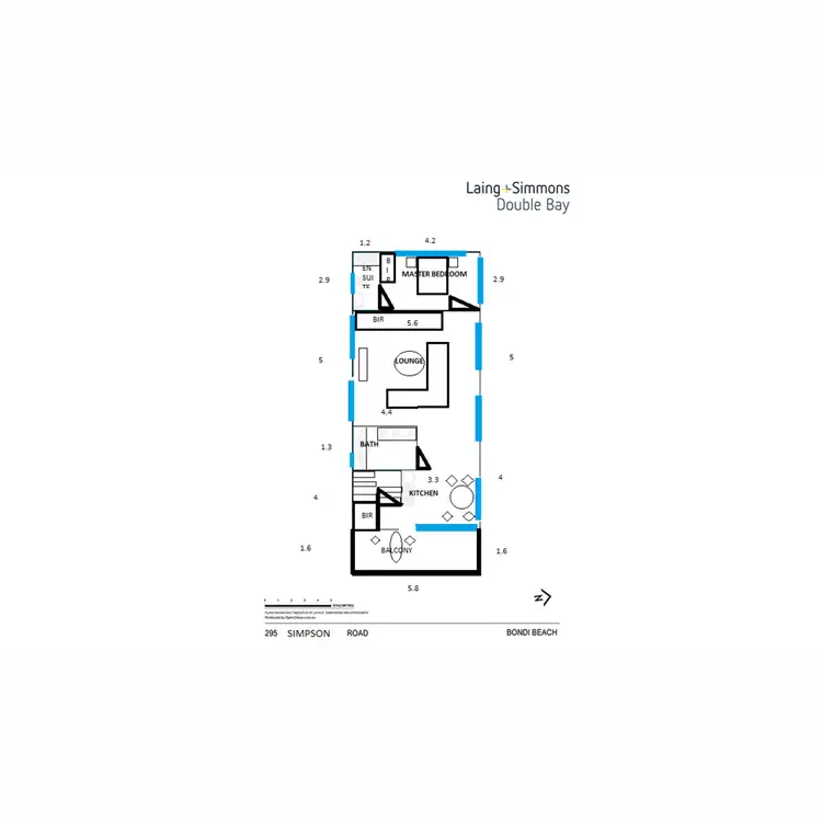 Floorplan of Homely apartment listing, 4/295 Simpson Street, Bondi Beach NSW 2026