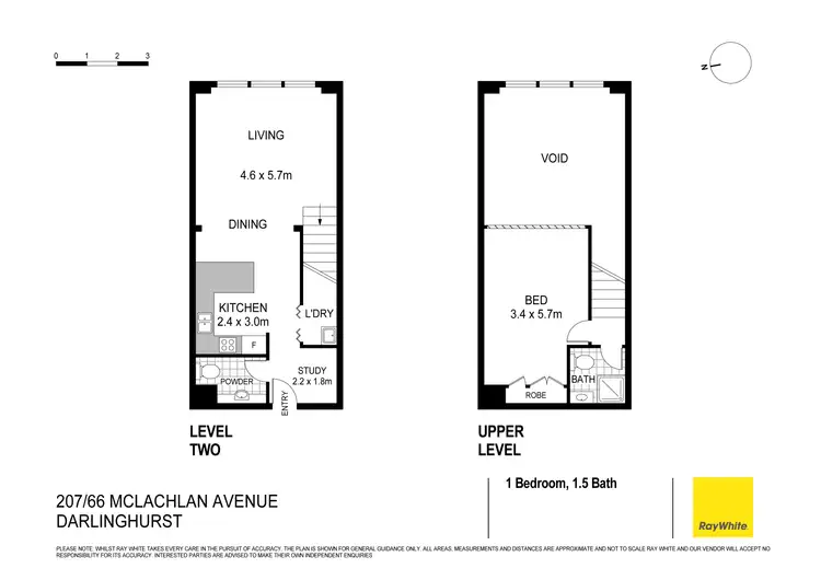 Floorplan of Homely apartment listing, 207/66-72 Mclachlan Avenue, Darlinghurst NSW 2010