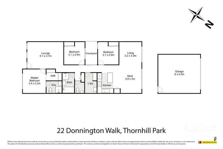 Floorplan of Homely house listing, 22 Donnington Walk, Thornhill Park VIC 3335