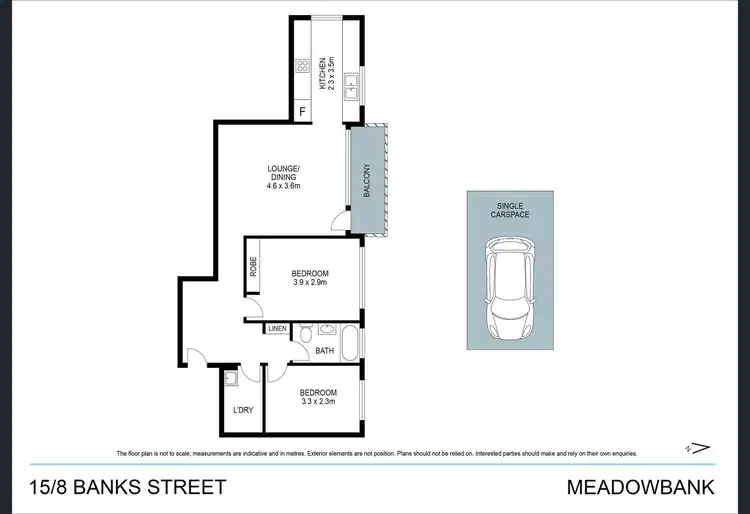Floorplan of Homely apartment listing, 15/8 Bank Street, Meadowbank NSW 2114