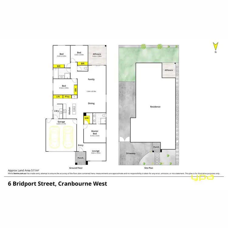Floorplan of Homely house listing, 6 Bridport Street, Cranbourne West VIC 3977