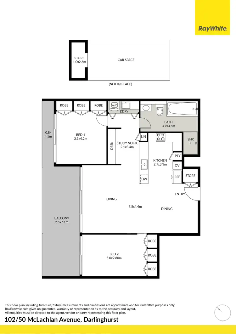 Floorplan of Homely apartment listing, 102/50 Mclachlan Avenue, Darlinghurst NSW 2010