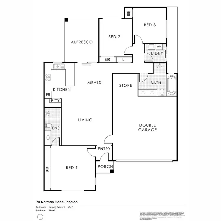 Floorplan of Homely villa listing, 7B Norman Place, Innaloo WA 6018