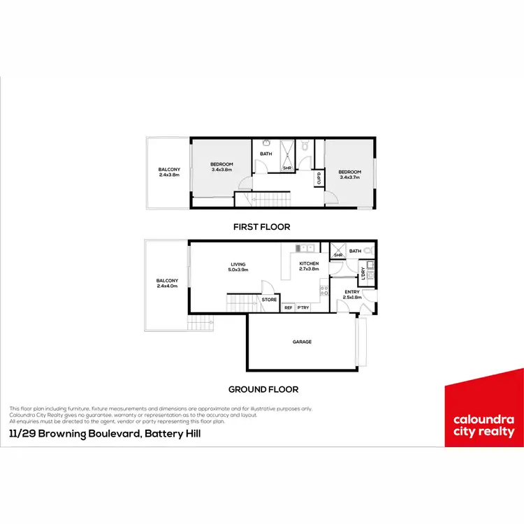 Floorplan of Homely unit listing, 11/29 Browning Boulevard, Battery Hill QLD 4551