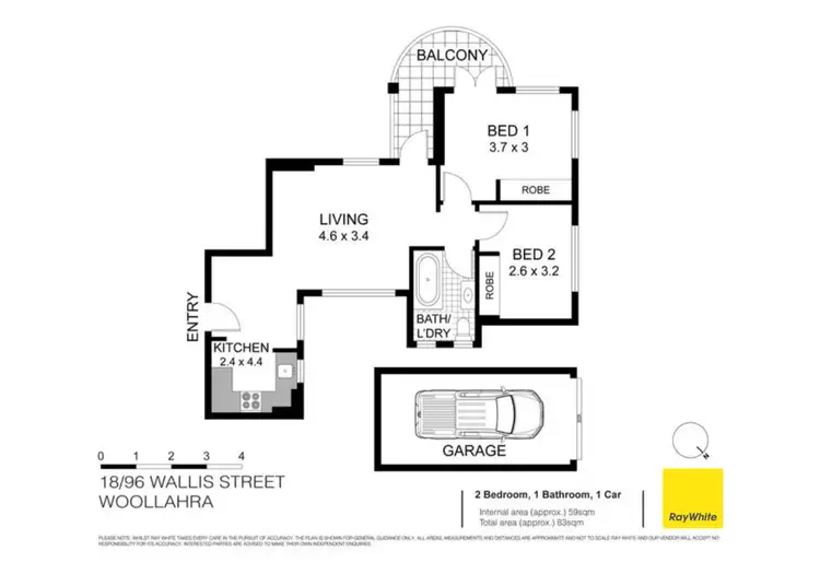 Floorplan of Homely apartment listing, 18/96 Wallis Street, Woollahra NSW 2025