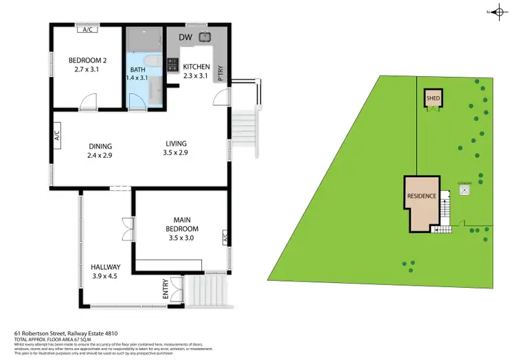 Floorplan of Homely house listing, 61 Robertson Street, Railway Estate QLD 4810