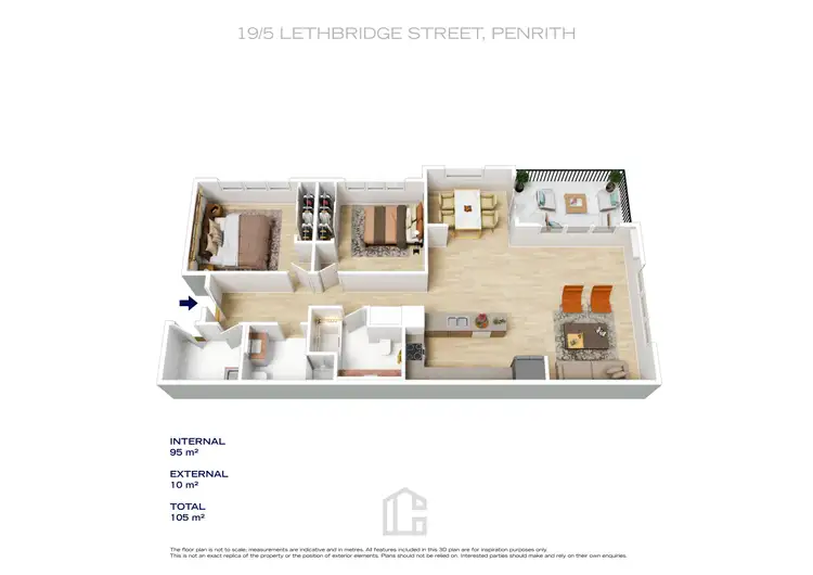 Floorplan of Homely apartment listing, 19/5 Lethbridge Street, Penrith NSW 2750