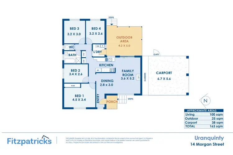 Floorplan of Homely house listing, 14 Morgan Street, Uranquinty NSW 2652