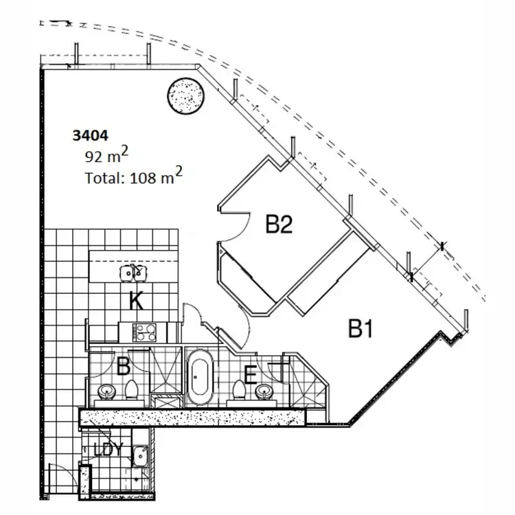 Floorplan of Homely apartment listing, 3304/43 Herschel Street, Brisbane City QLD 4000