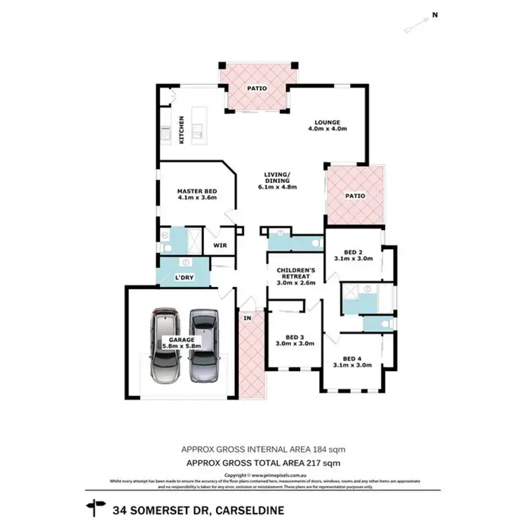 Floorplan of Homely house listing, 34 Somerset Drive, Carseldine QLD 4034
