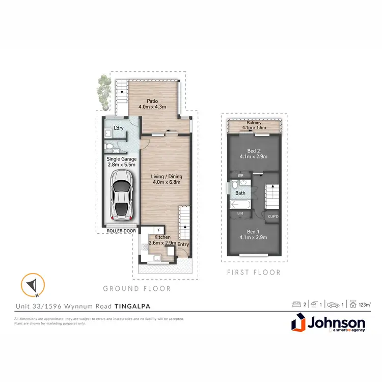 Floorplan of Homely townhouse listing, 33/1596 Wynnum Road, Tingalpa QLD 4173