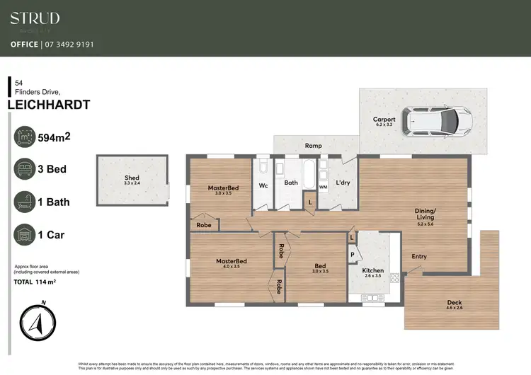 Floorplan of Homely house listing, 54 Flinders Drive, Leichhardt QLD 4305