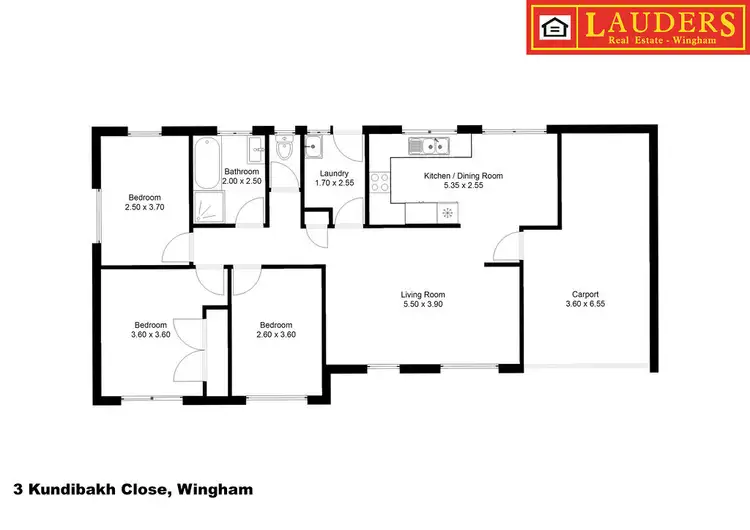Floorplan of Homely house listing, 3 Kundibakh Close, Wingham NSW 2429
