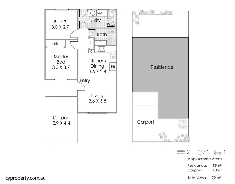 Floorplan of Homely villa listing, 2/164 Solomon Street, Beaconsfield WA 6162