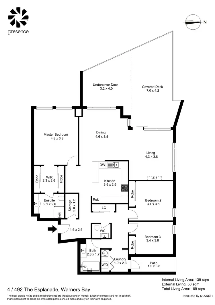 Floorplan of Homely unit listing, 4/492 The Esplanade, Warners Bay NSW 2282