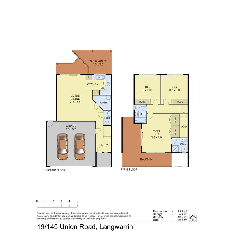 Floorplan of Homely townhouse listing, 19/145 Union Road, Langwarrin VIC 3910
