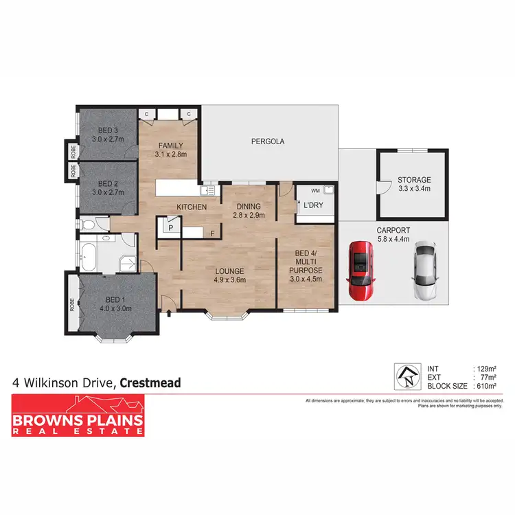 Floorplan of Homely house listing, 4 Wilkinson Drive, Crestmead QLD 4132
