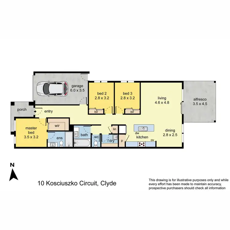 Floorplan of Homely house listing, 10 Kosciuszko Circuit, Clyde VIC 3978