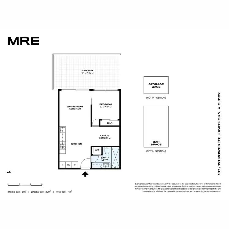 Floorplan of Homely apartment listing, 107/121 Power Street, Hawthorn VIC 3122
