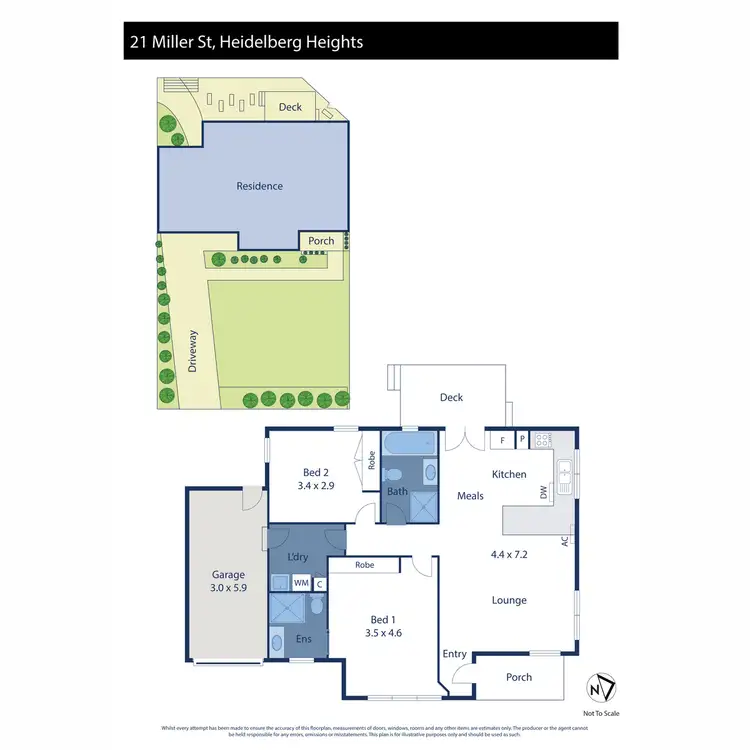 Floorplan of Homely house listing, 21 Miller Street, Heidelberg Heights VIC 3081