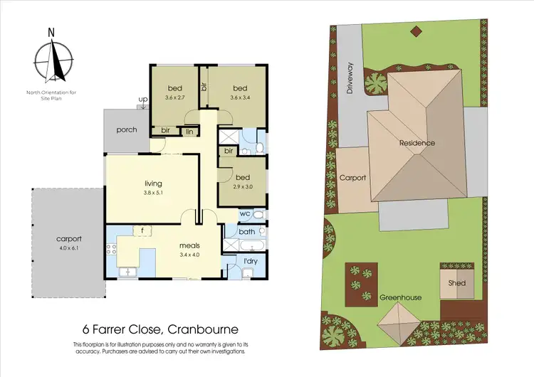 Floorplan of Homely house listing, 6 Farrer Close, Cranbourne VIC 3977