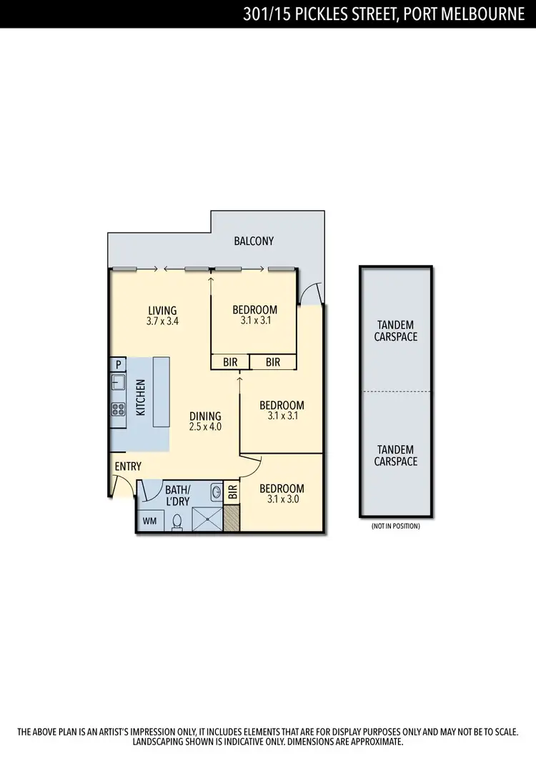 Floorplan of Homely apartment listing, 301/15 Pickles Street, Port Melbourne VIC 3207