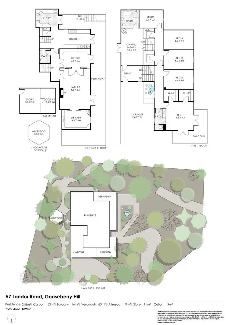 Floorplan of Homely house listing, 57 Landor Road, Gooseberry Hill WA 6076