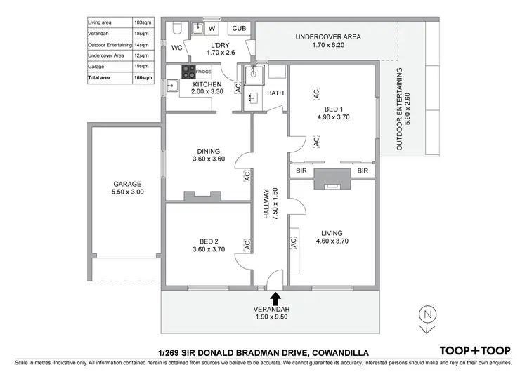 Floorplan of Homely house listing, 1/269 Sir Donald Bradman Drive, Cowandilla SA 5033