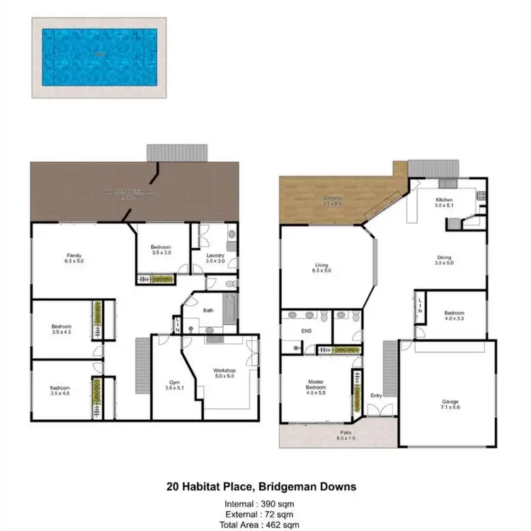 Floorplan of Homely house listing, 20 Habitat Place, Bridgeman Downs QLD 4035