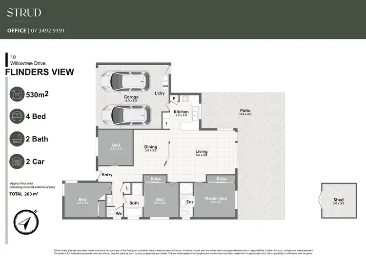 Floorplan of Homely house listing, 10 Willowtree Drive, Flinders View QLD 4305