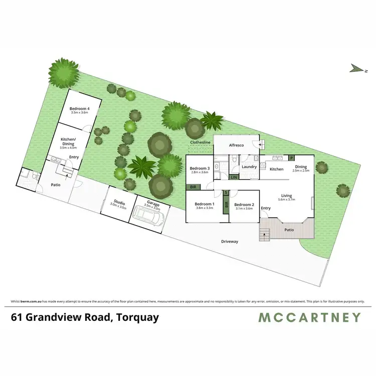 Floorplan of Homely house listing, 61 Grandview Road, Torquay VIC 3228