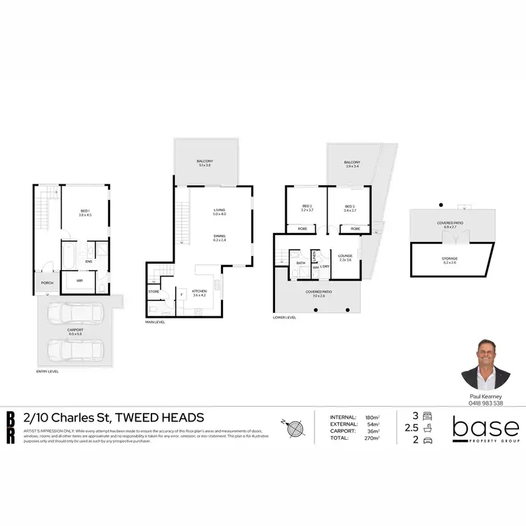 Floorplan of Homely semi-detached listing, 2/10 Charles Street, Tweed Heads NSW 2485