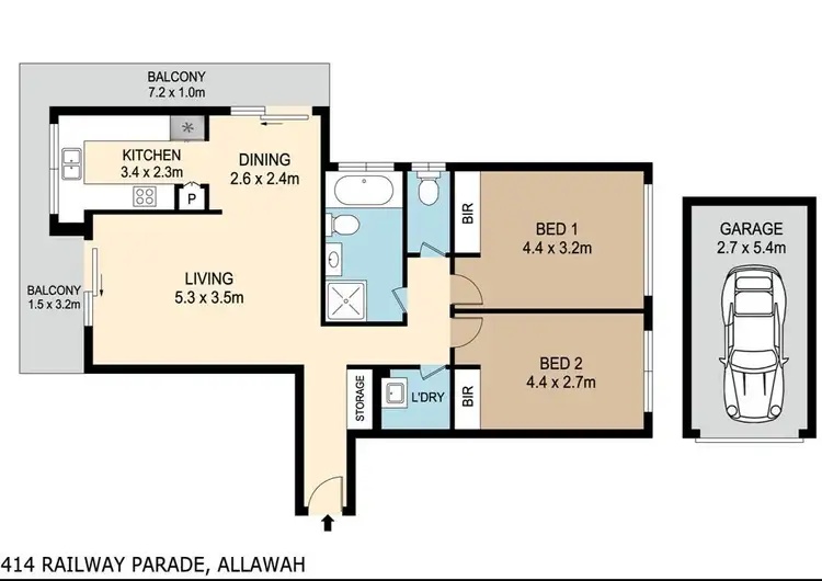 Floorplan of Homely apartment listing, 5/414-416 Railway Parade, Allawah NSW 2218
